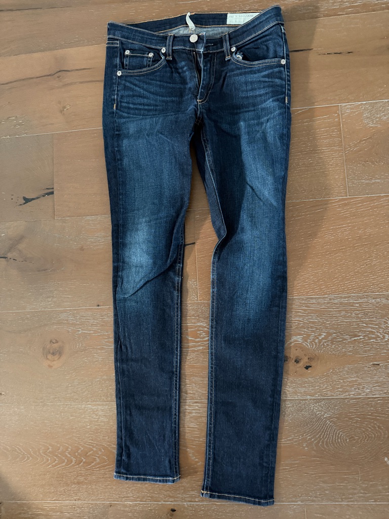 Rag & Bone Dark Wash Slim Jeans - Blue